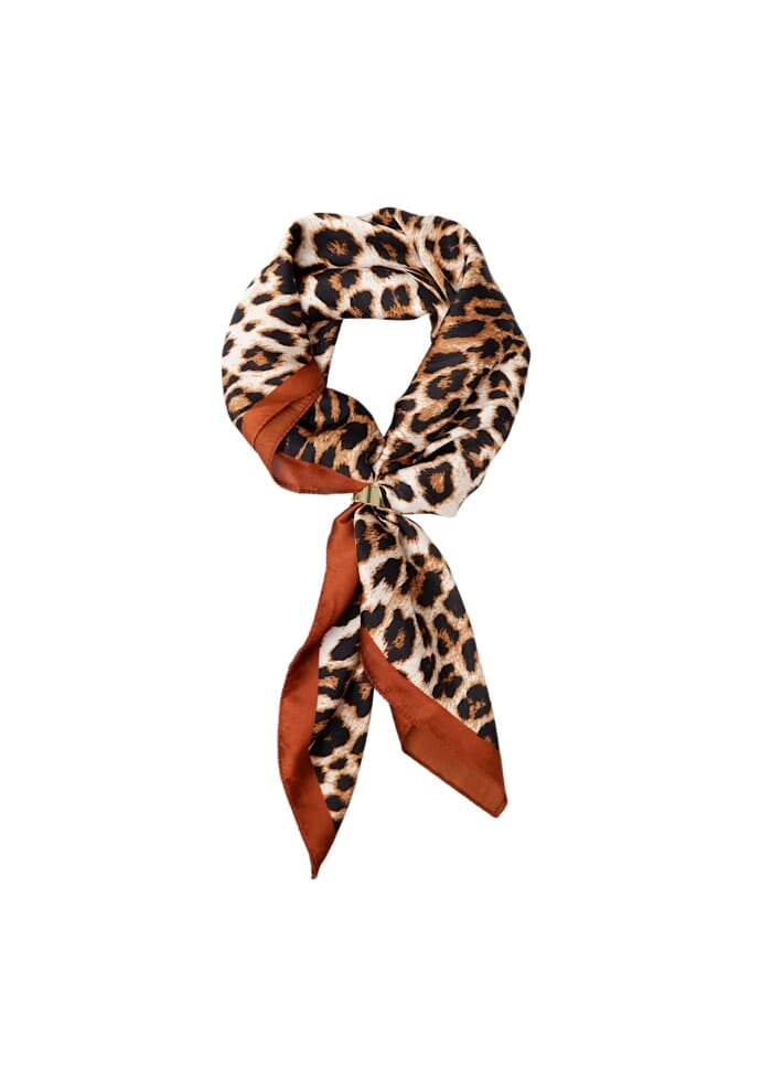 Black Colour - Bcnira Mini Scarf W. Golden Ring 3638 - Leo Tørklæder 