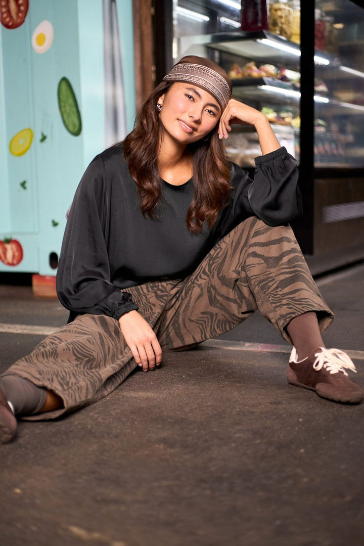 Black Colour - Bcofelia Barrel Pant 41345 - Espresso