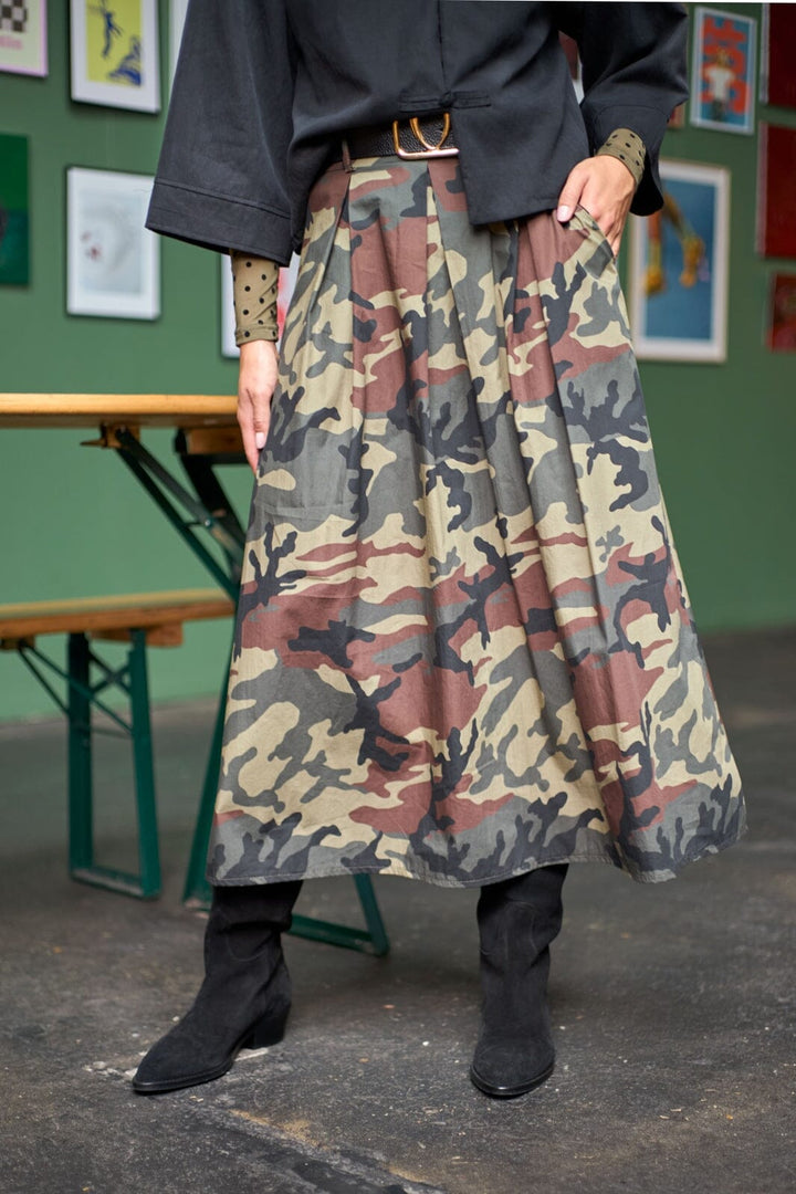Black Colour - Bcpaprica Skirt 41353 - Army Camouflage