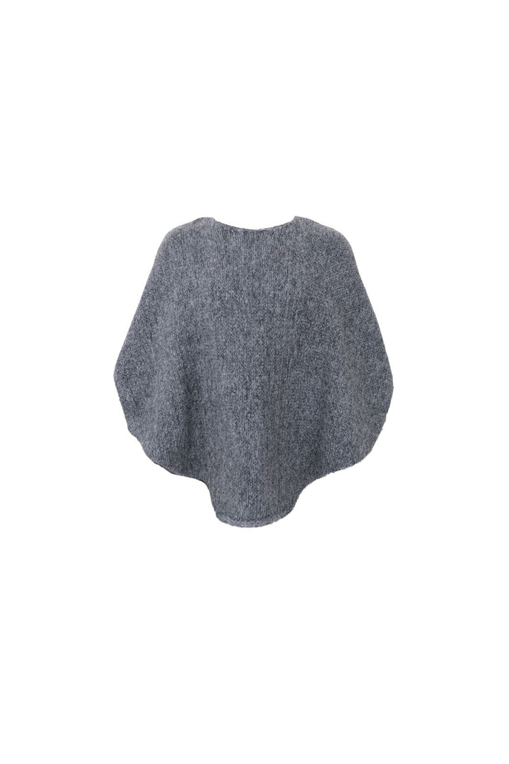 Black Colour - Bcpenny Poncho 1219 - Grey