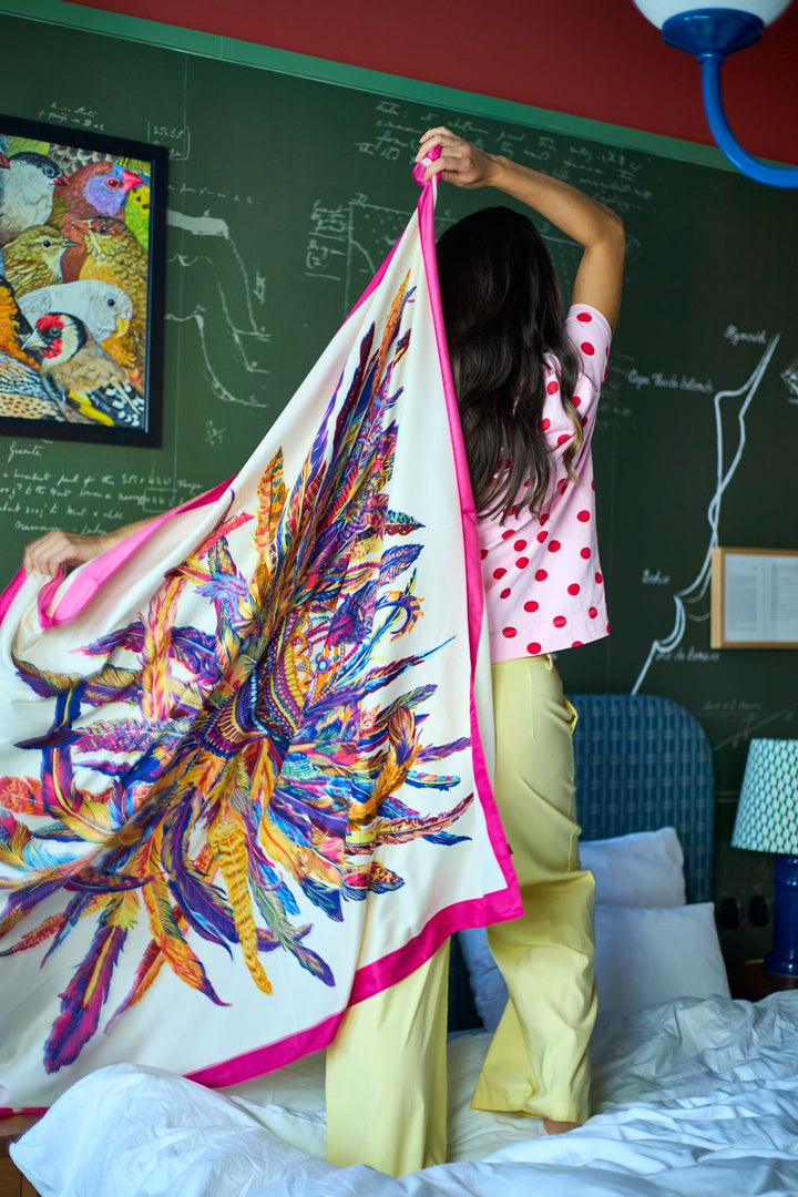 Black Colour - Bctalula Satin Scarf 208431 - Pink