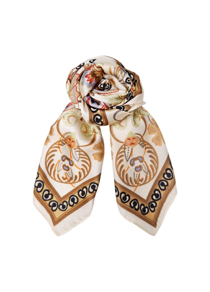 Black Colour - Bctazia Mini Scarf W. Golden Ring 3637 - Creme Multi Tørklæder 