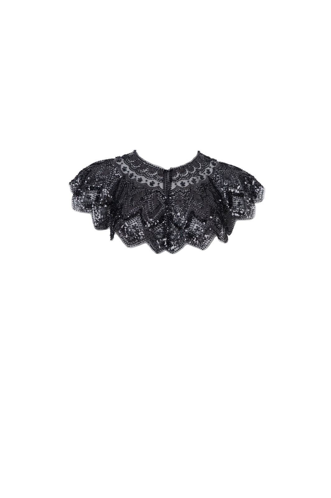 Black Colour - Bctilia Sequin Cape 4584 - Black