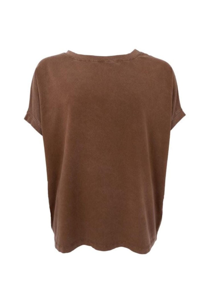 Black Colour - Bczelda Vintage Tee 41116 - Shirts - Mocca T-shirts 