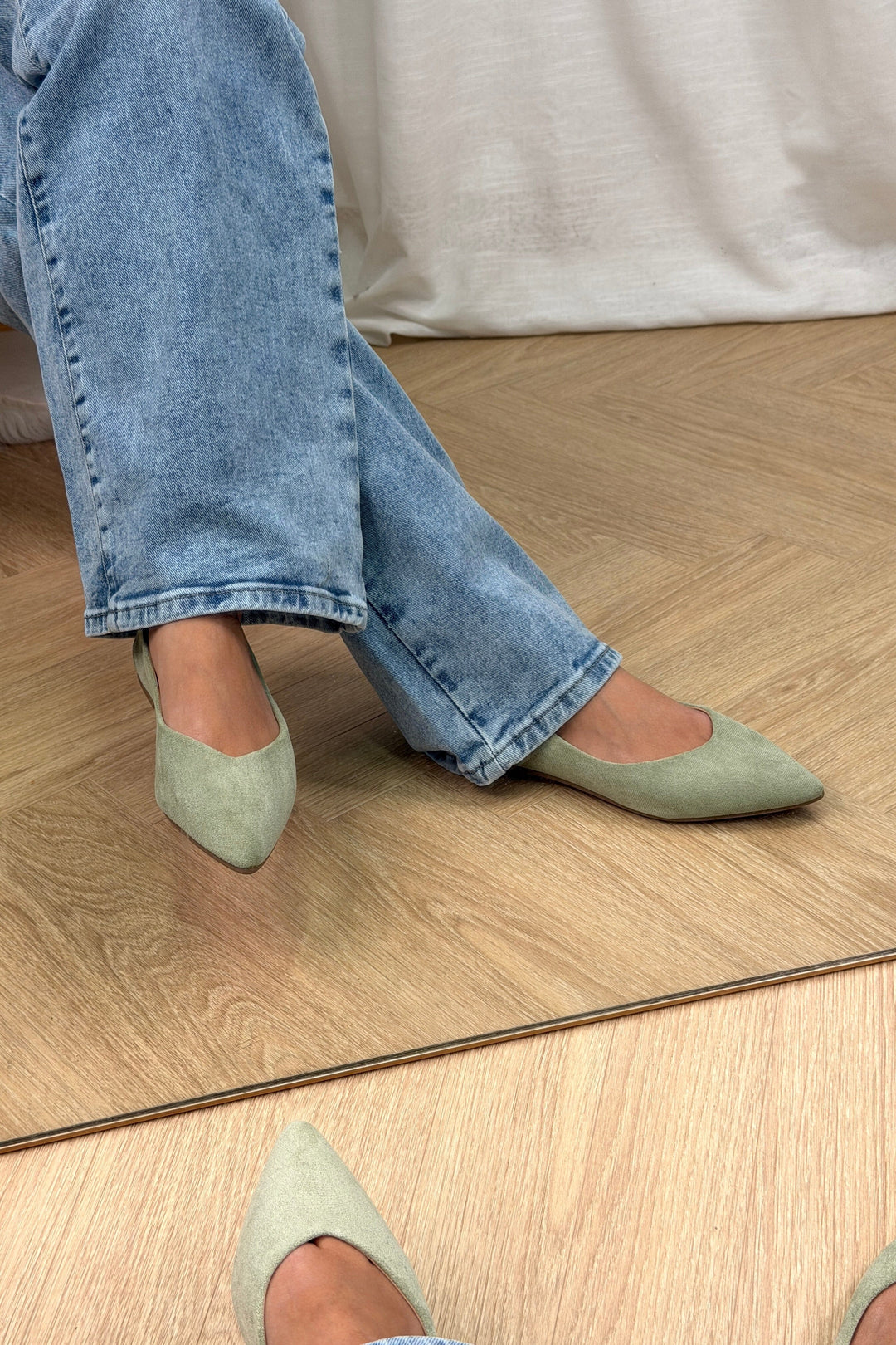 Bloom - Cornflower Ballet Flats - Green Ballerinaer 