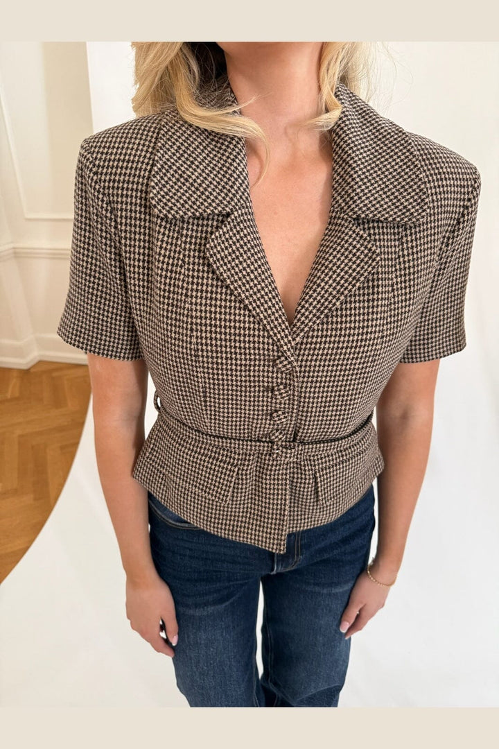 BYIC - Annieic Tee Blazer A25385 - Brown Checks