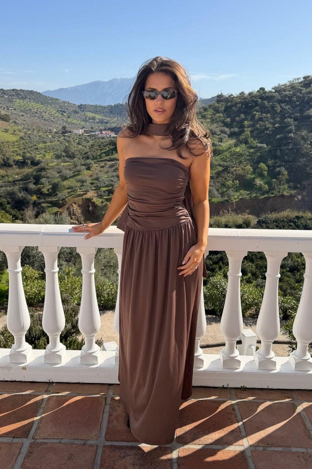 BYIC - Astridic Long Dress A25125 - Dark Brown Kjoler 