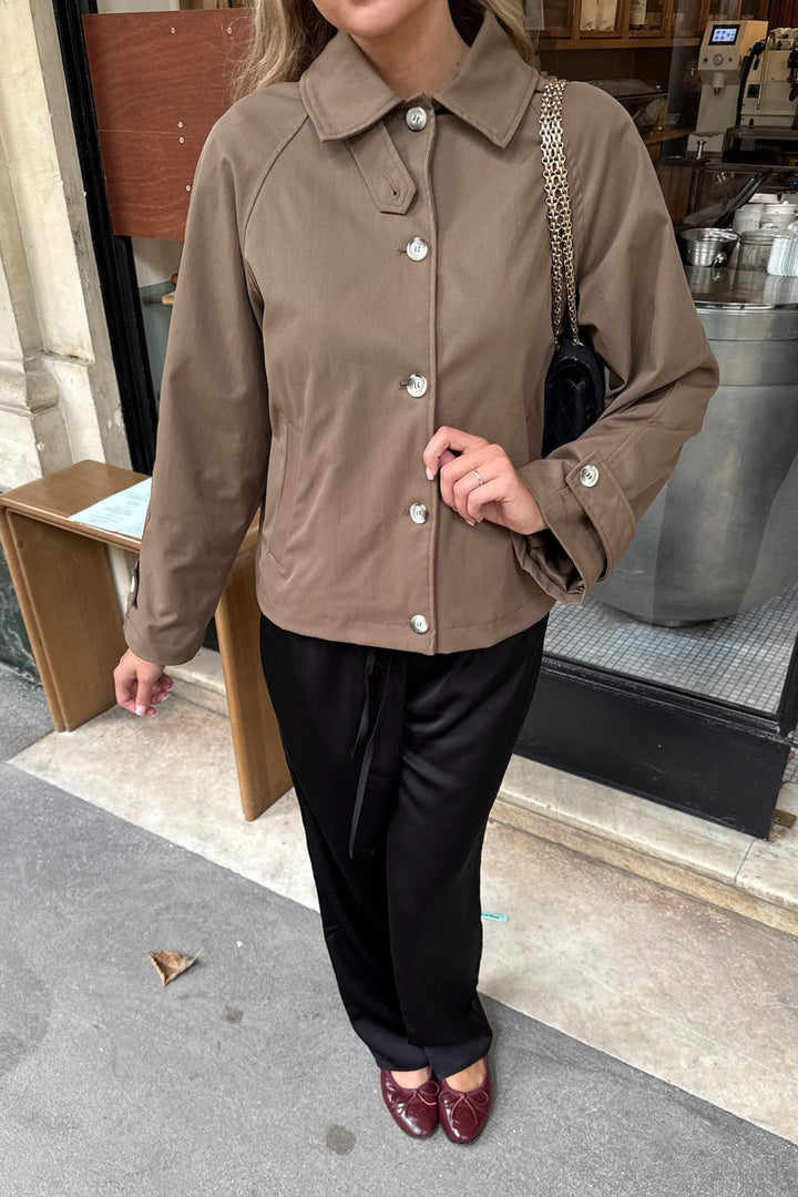 BYIC - Avaic Short Trenchcoat A23824 - Dark Brown Jakker 