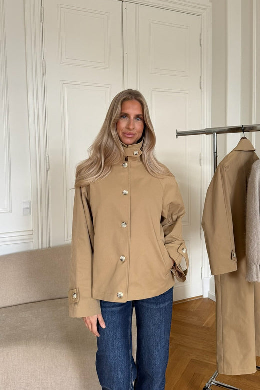 BYIC - Avaic Short Trenchcoat A2519 - Dark Beige
