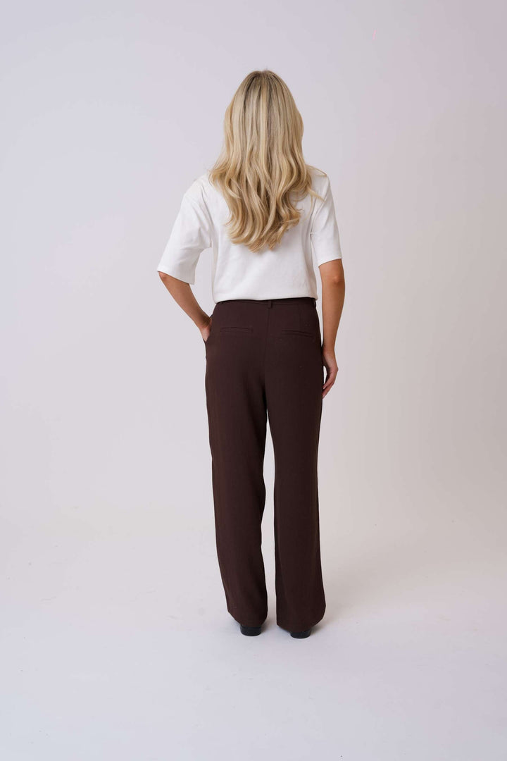 BYIC - Celinaic Pants A2351 - Dark Brown Texture Bukser 