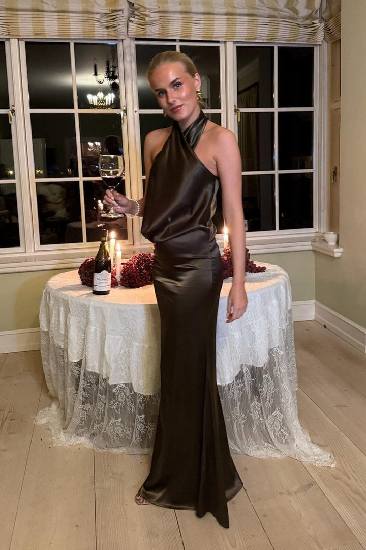 BYIC - Evelynic Maxi Dress A2577 - Dark Brown Kjoler 