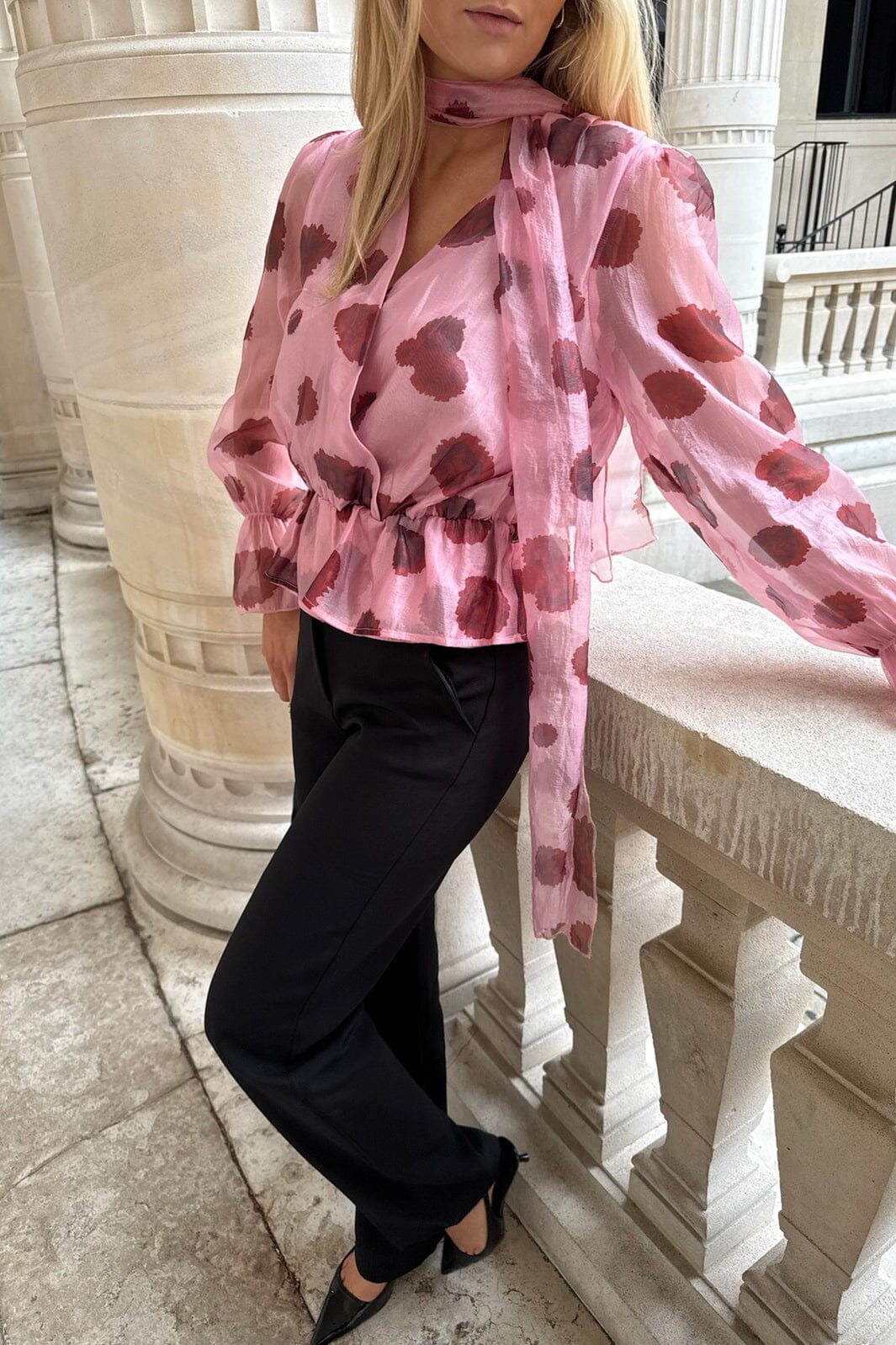 BYIC - Freyaic Shirt A2544 - Pink Red Flower Print