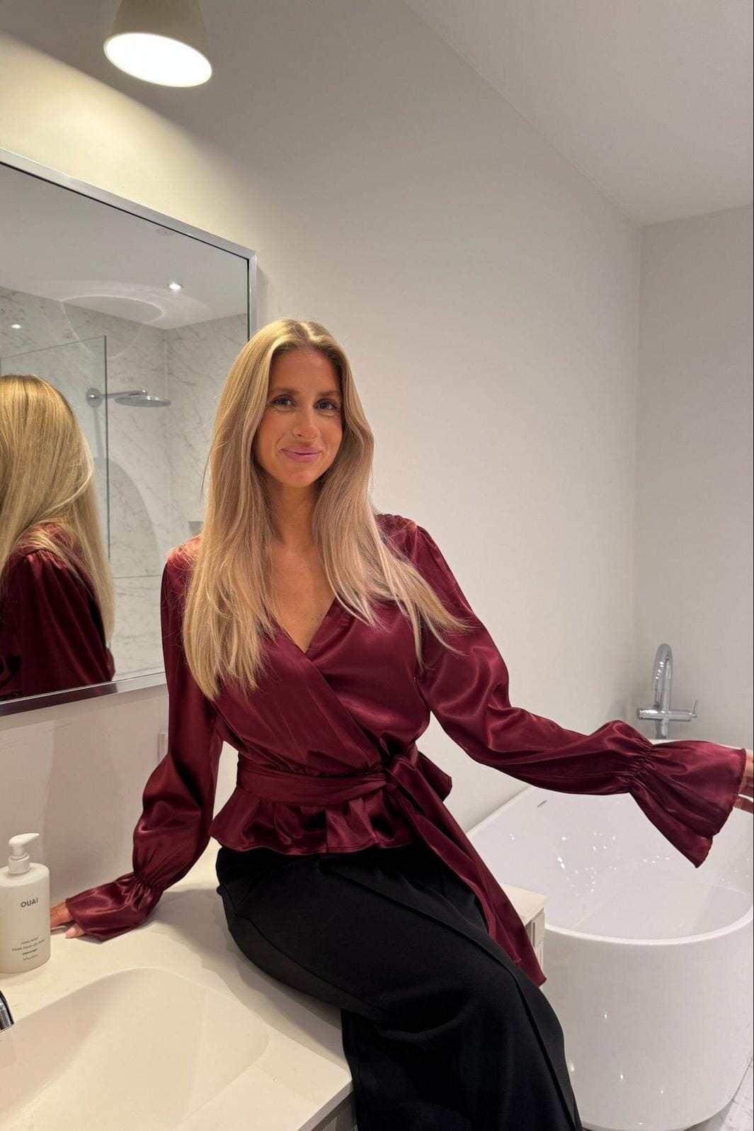 BYIC - Freyaic Shirt A2591 - Bordeaux Satin Skjorter 