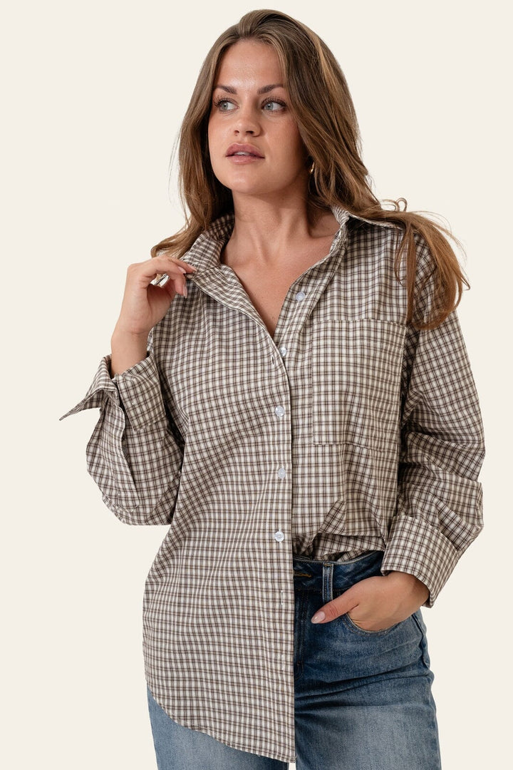 BYIC - Isabellaic Shirt A2537 - Brown Checks