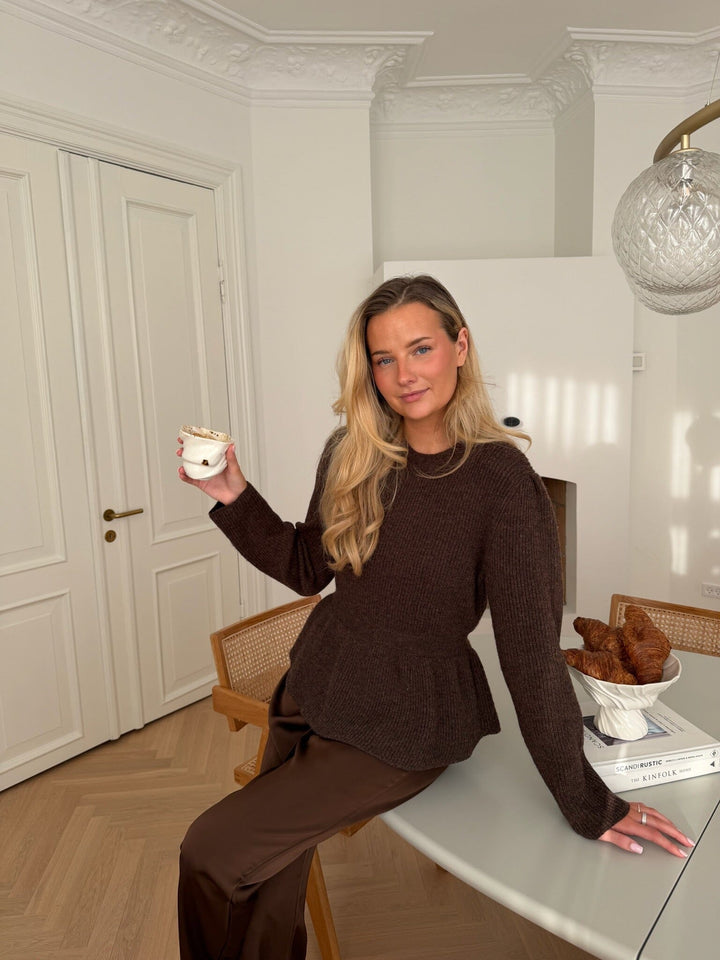 BYIC - Saraic Sweater D059-2 - Dark Brown Strikbluser 