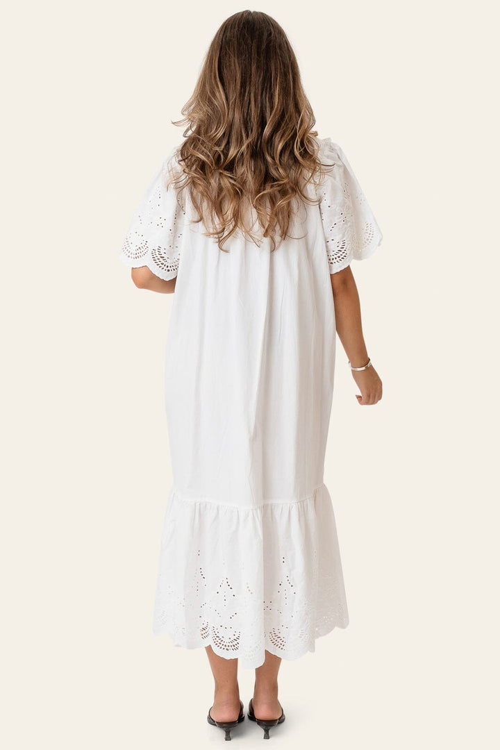 BYIC - Solveigic Long Dress A23930 - White Embroidery
