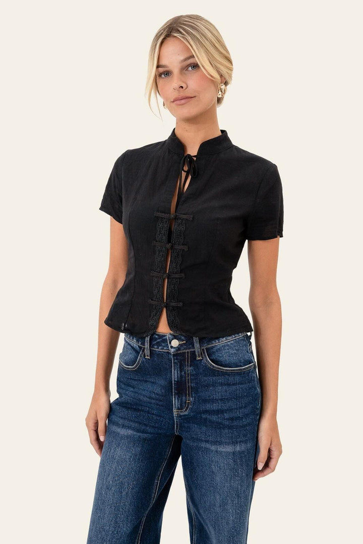 Byic - Tyraic Blouse A25366 - Black Bluser 