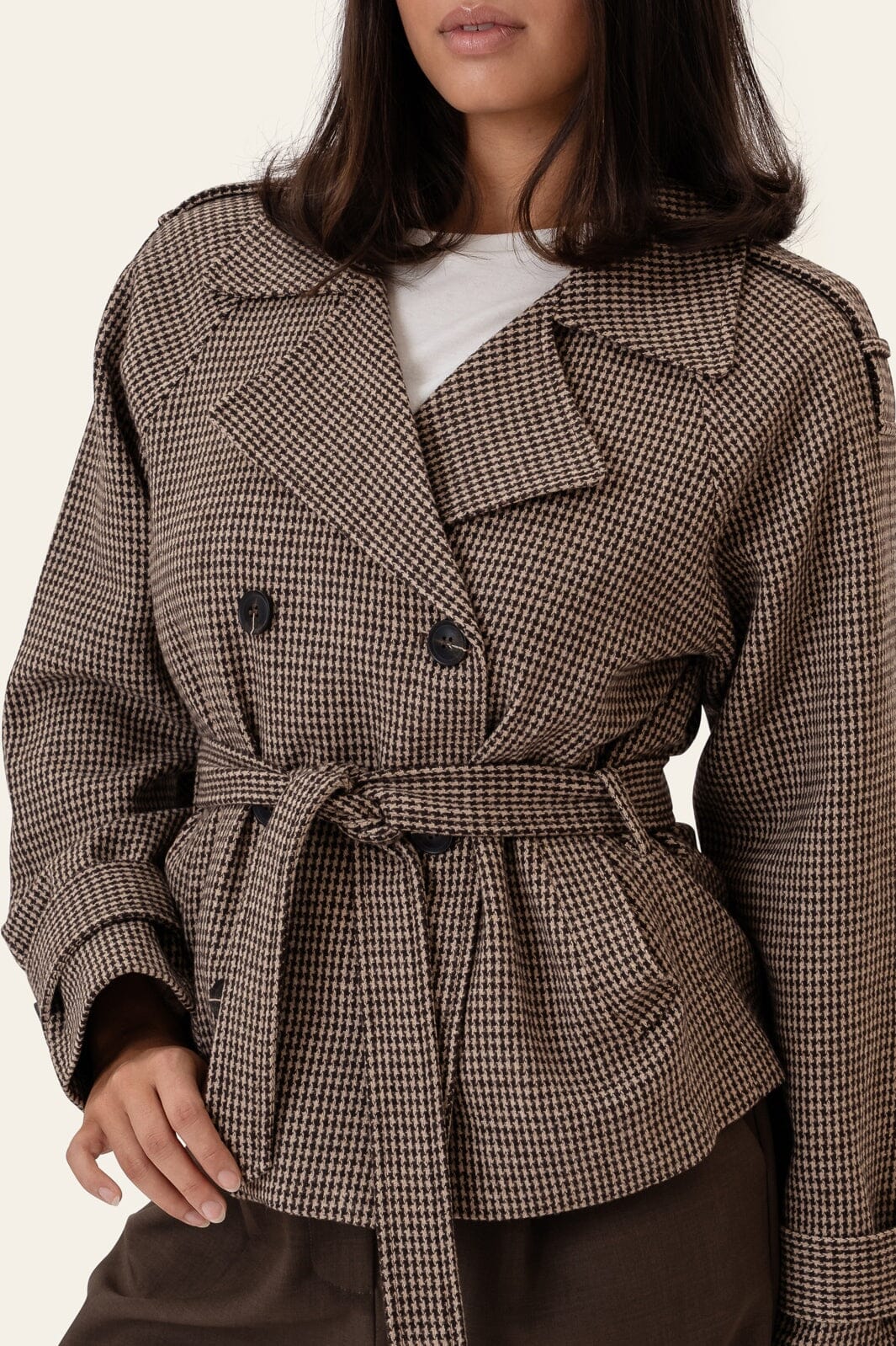 BYIC - Veraic Trenchcoat A25104 - Brown Checks