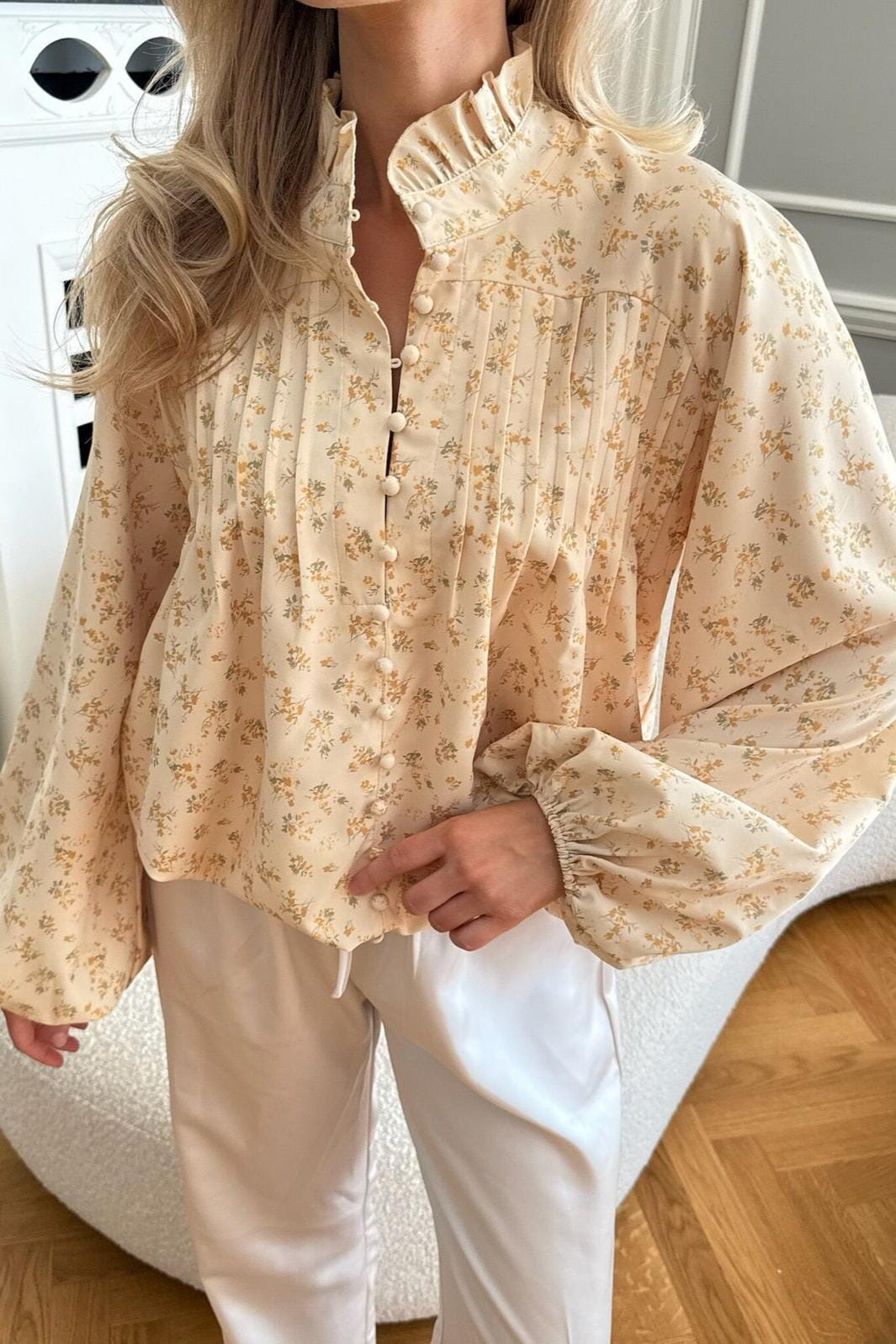 Forudbestilling - BYIC x Molly&My - Ingeborgic Shirt A23929 - Yellow Flower Print Skjorter 