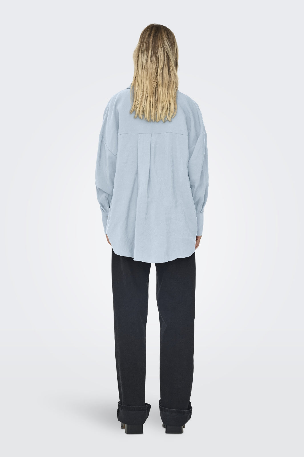 Only - Onlzazima L/S Loose Shirt - 4439493 Chambray Blue