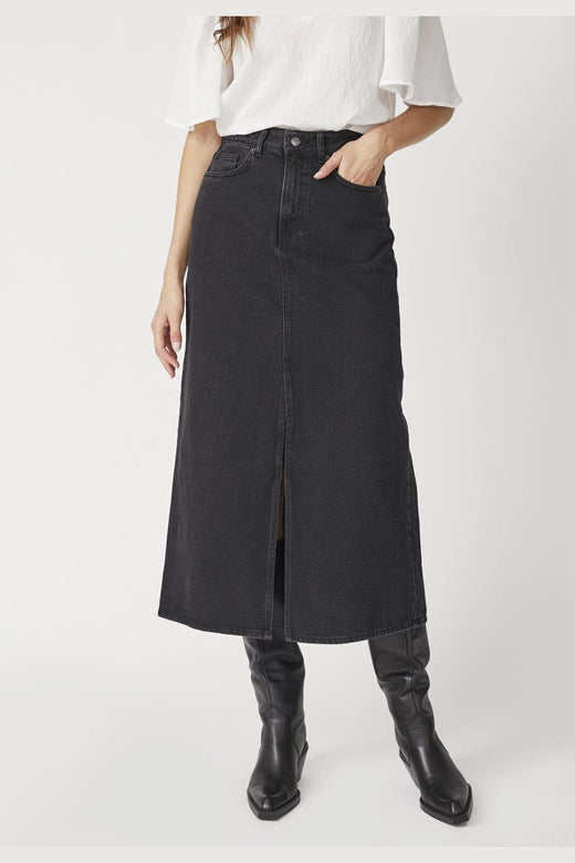 Co´Couture - 34042 Vikacc Slit Denim Skirt 505953 - 00000 - Black