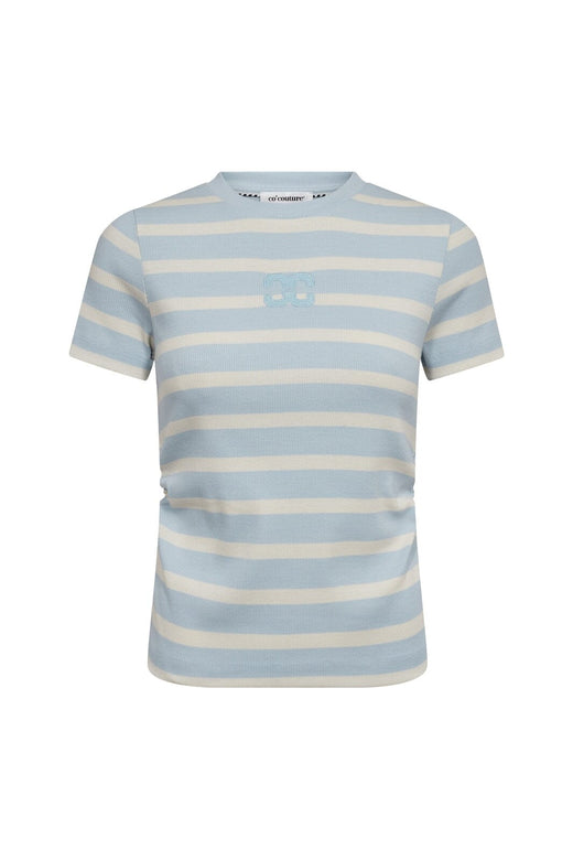 Co´Couture - 43015 Grannycc Gathering Stripe Tee 503903 - 00030 - Offwhite/Paleblue