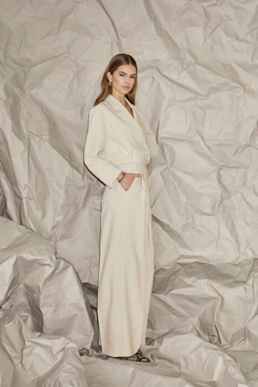 Co´Couture - Acilecc Crop Blazer 40065 - 199 - Bone