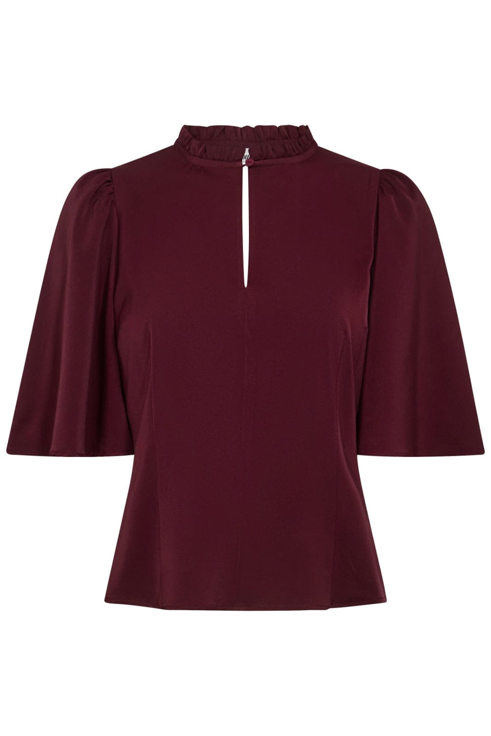 Co´Couture - Adnacc Open Back Ss Blouse 35812 - 186 - Burgundy