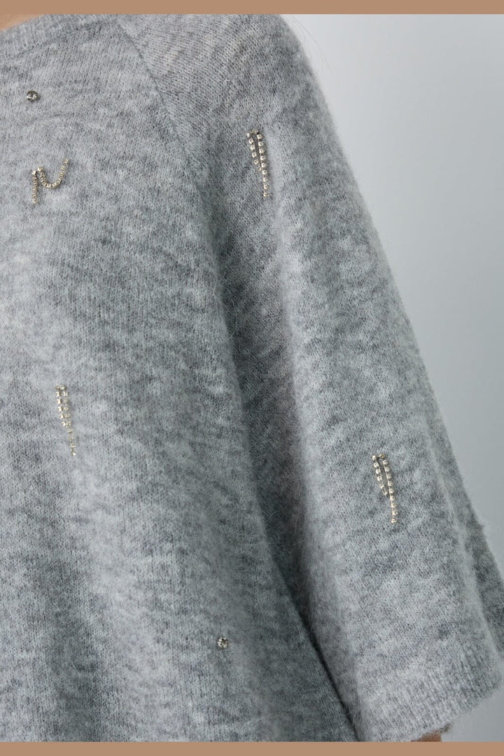 Co´Couture - Aellecc Ss Knit 500583 - 65006 - Grey Melange
