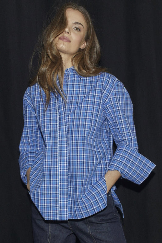 Co´Couture - Angelicacc Check Shirt 35170 - 17 - Blue Skjorter 