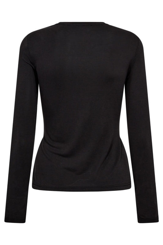 Co´Couture - Camillacc Drape Ls Blouse 33190 - 140 - Dark Grey