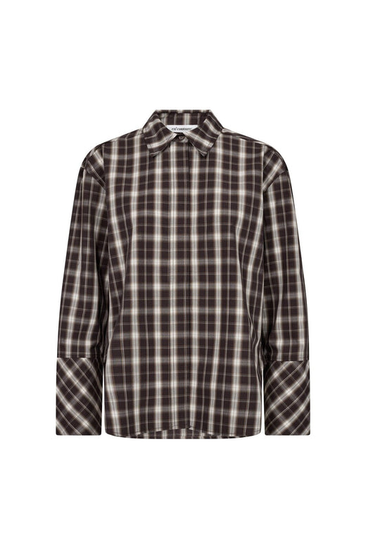 Co´Couture - Cavocc Check Coco Back Shirt 506619 - 20003 - Dark Brown