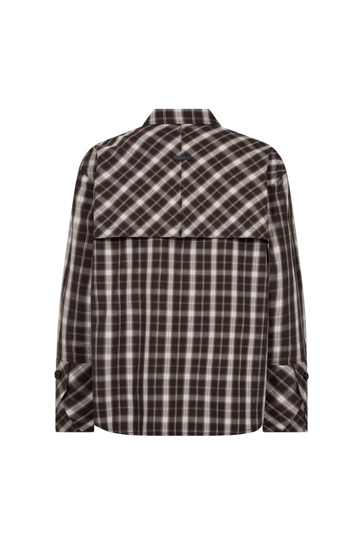 Co´Couture - Cavocc Check Coco Back Shirt 506619 - 20003 - Dark Brown