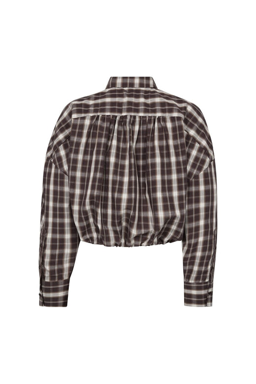 Co´Couture - Cavocc Check Crop Shirt 506620 - 20003 - Dark Brown