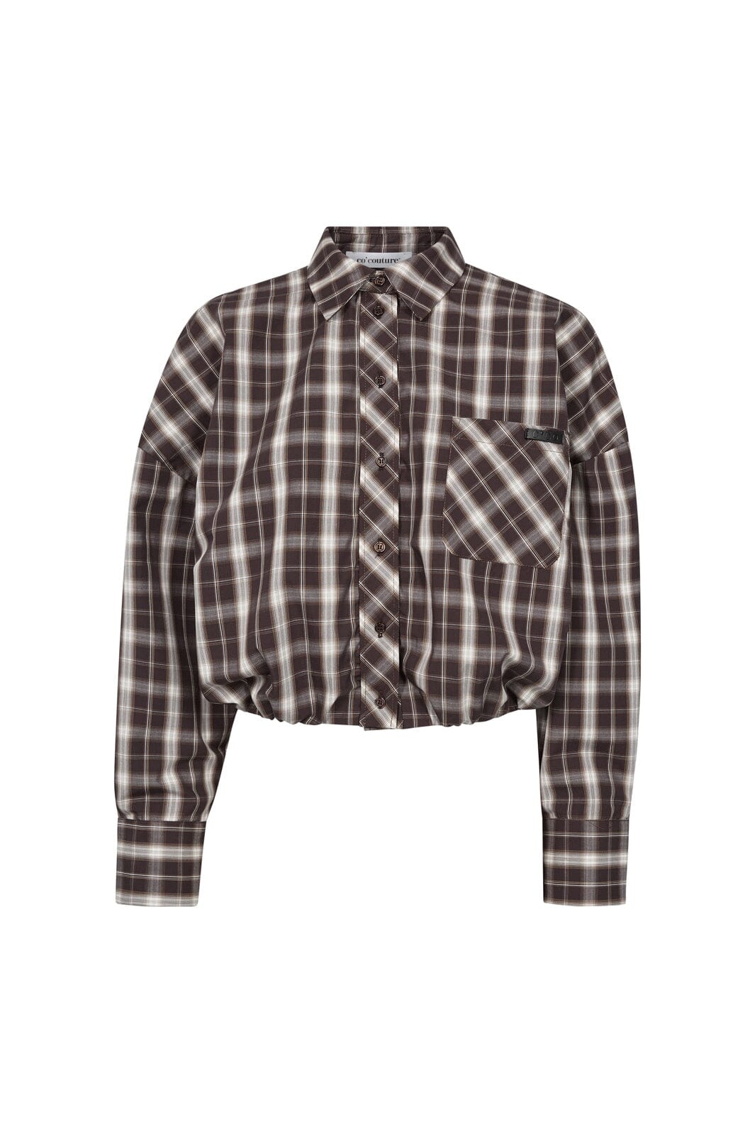 Co´Couture - Cavocc Check Crop Shirt 506620 - 20003 - Dark Brown