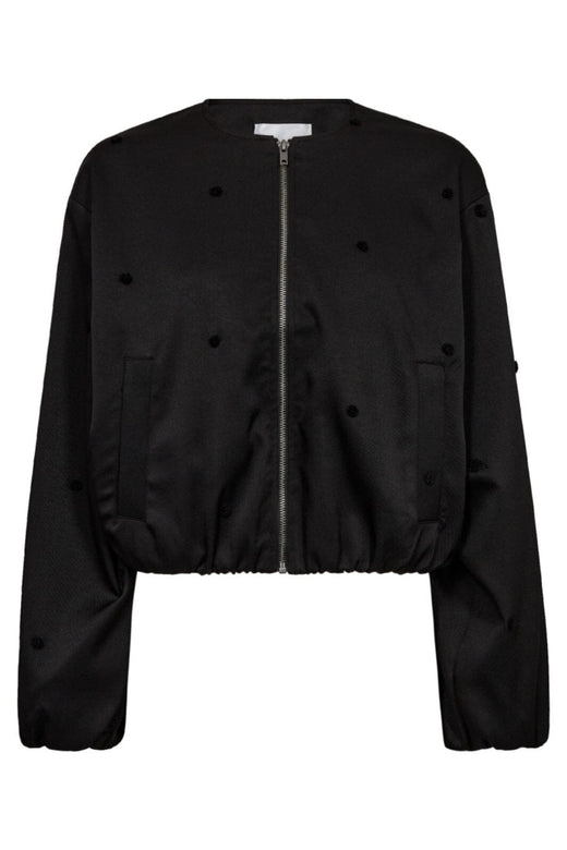 Co´Couture - Clovercc Dot Balloon Jacket 30347 - 96 - Black