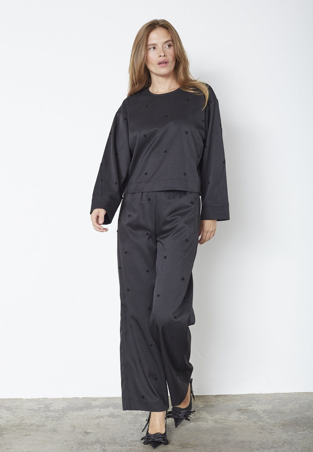 Co´Couture - Clovercc Dot Blouse 35914 - 96 - Black Bluser 