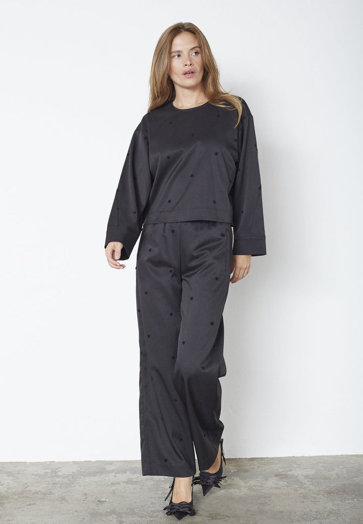 Co´Couture - Clovercc Dot Blouse 35914 - 96 - Black Bluser 