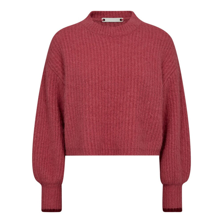 Co´couture - Coraliecc Crop Rib O-Knit 32140 - 60 Heart Strikbluser 
