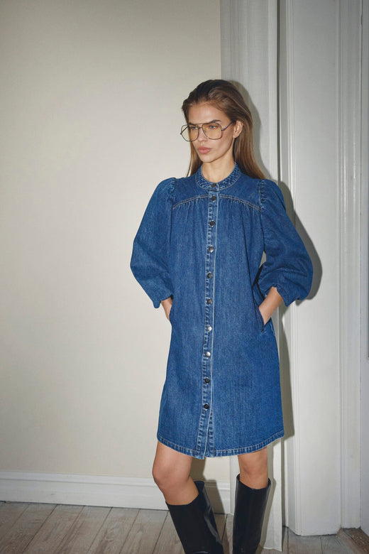 Co´Couture - Denicecc Ls Denim Dress 500276 - 45003 - Used Denim Kjoler 