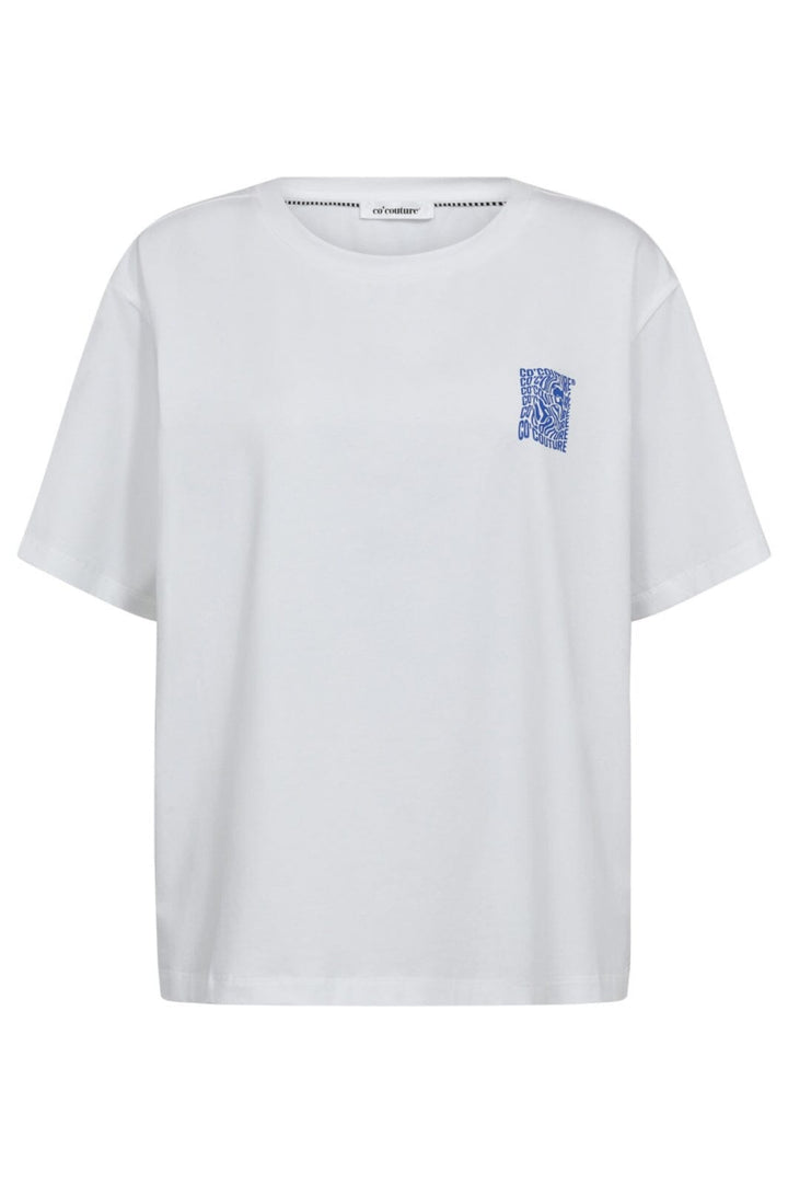 Co´Couture - Distortedcc Coco Box Tee 33185 - 4000 - White