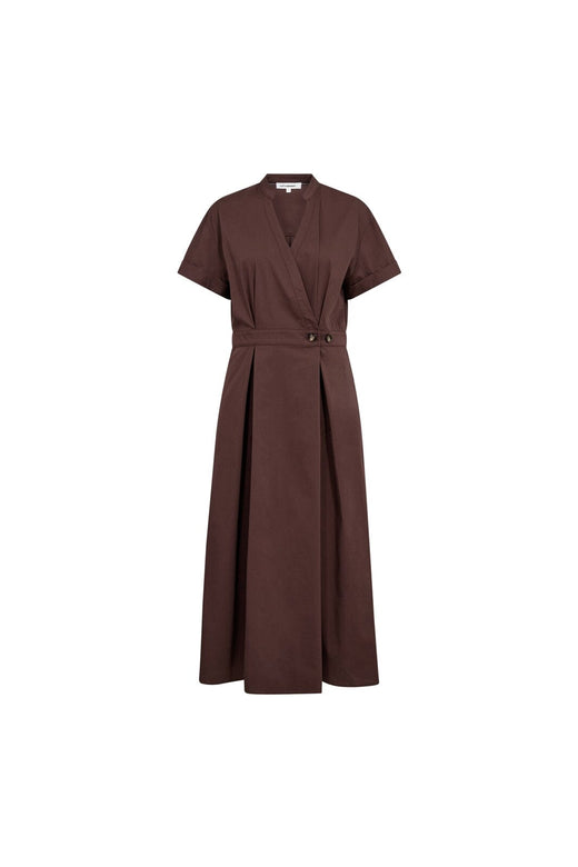 Co´Couture - Elaracc Wrap Ss Dress 46112 - 145 - Dark Brown