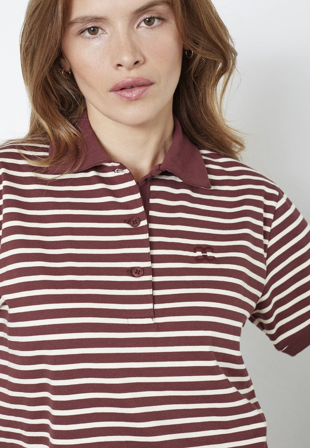 Co´Couture - Hayescc Polo Ss Tee 43006 - 87 - Winered T-shirts 