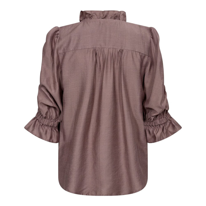 Co´couture - Heracc Frill Ss Blouse 35535 - 124 Dusty Rose Skjorter 