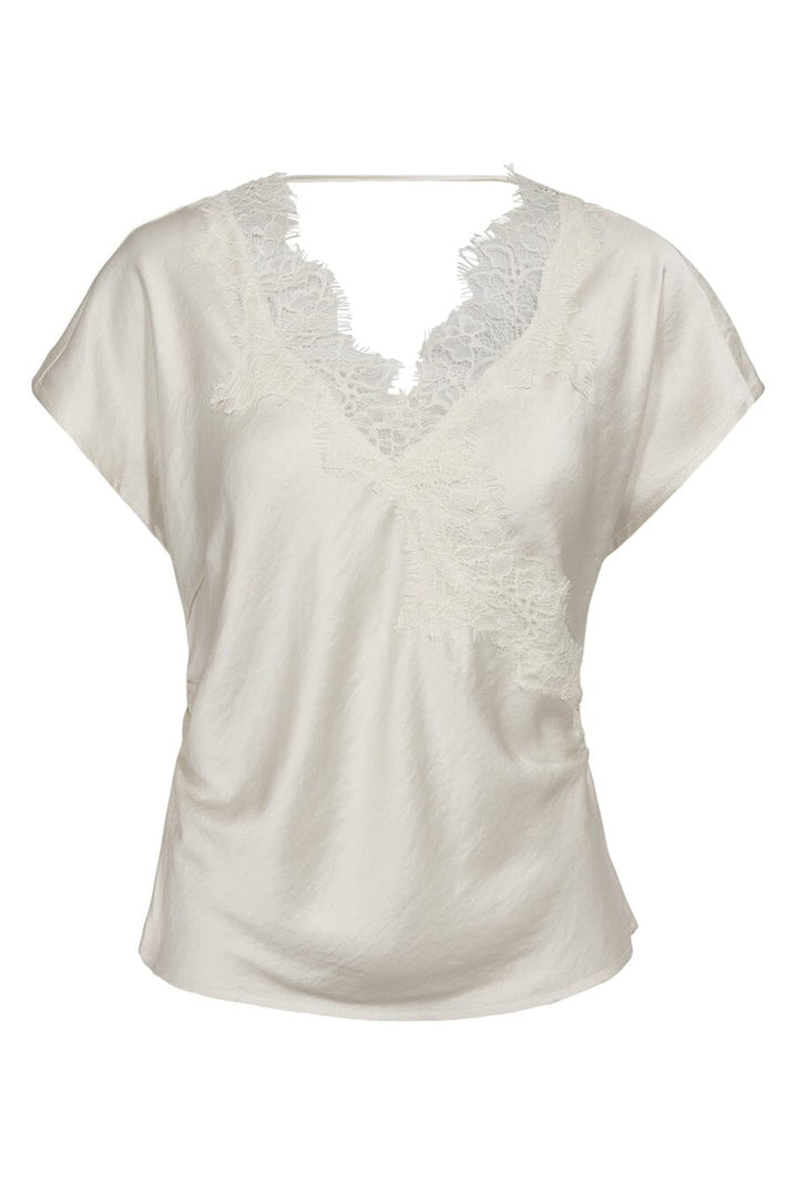Co´Couture - Iduncc Lace Ss Blouse 45167 - 11 - Off White