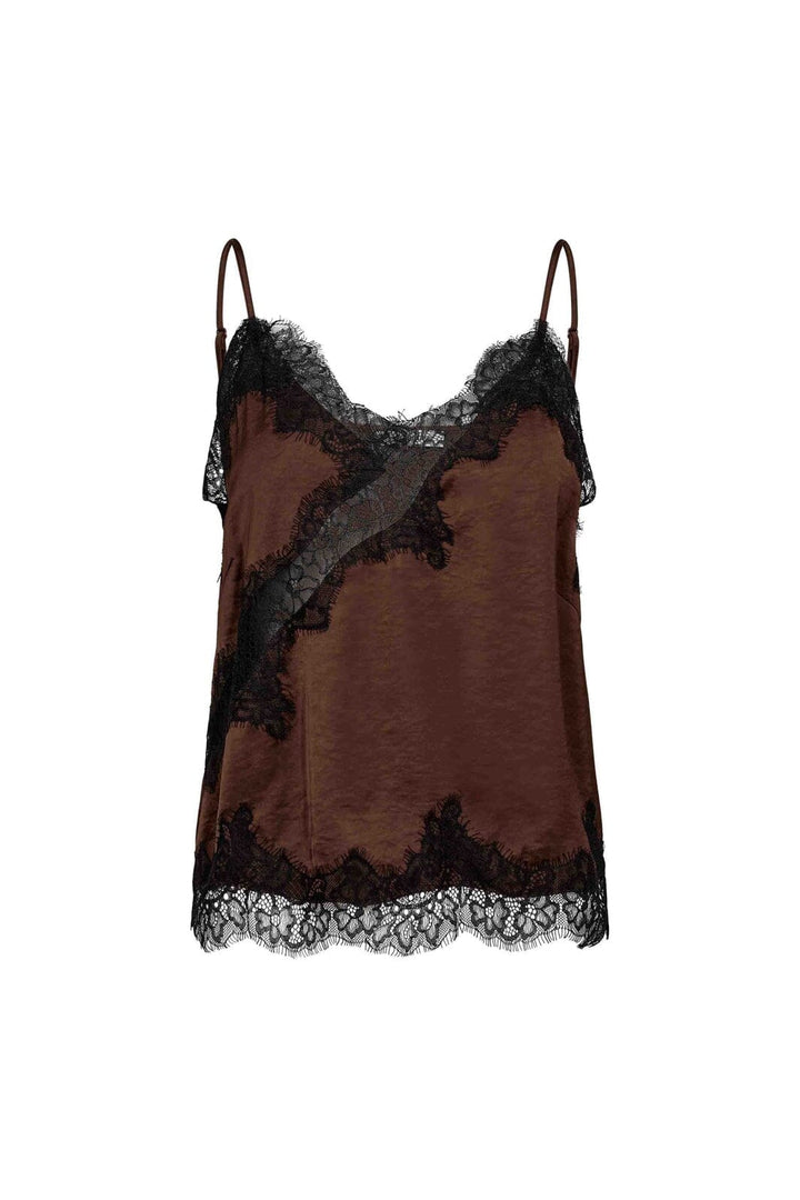 Co´Couture - Iduncc Lace Top 45166 - 145 - Dark Brown