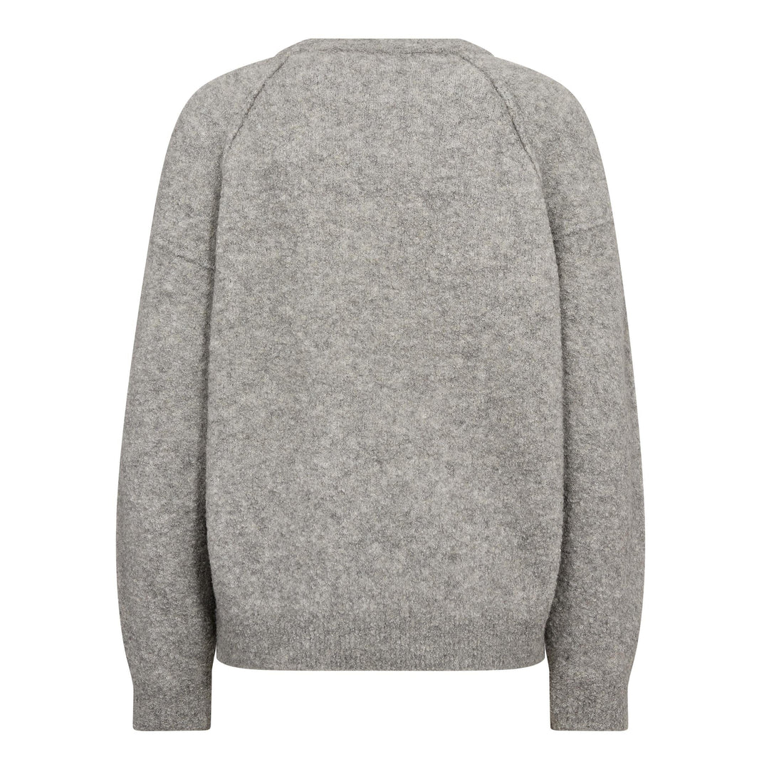 Co´Couture - Kailacc Ls Knit 500226 - 65006 - Grey Melange Strikbluser 