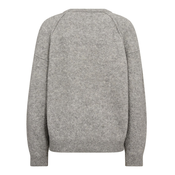 Co´Couture - Kailacc Ls Knit 500226 - 65006 - Grey Melange Strikbluser 