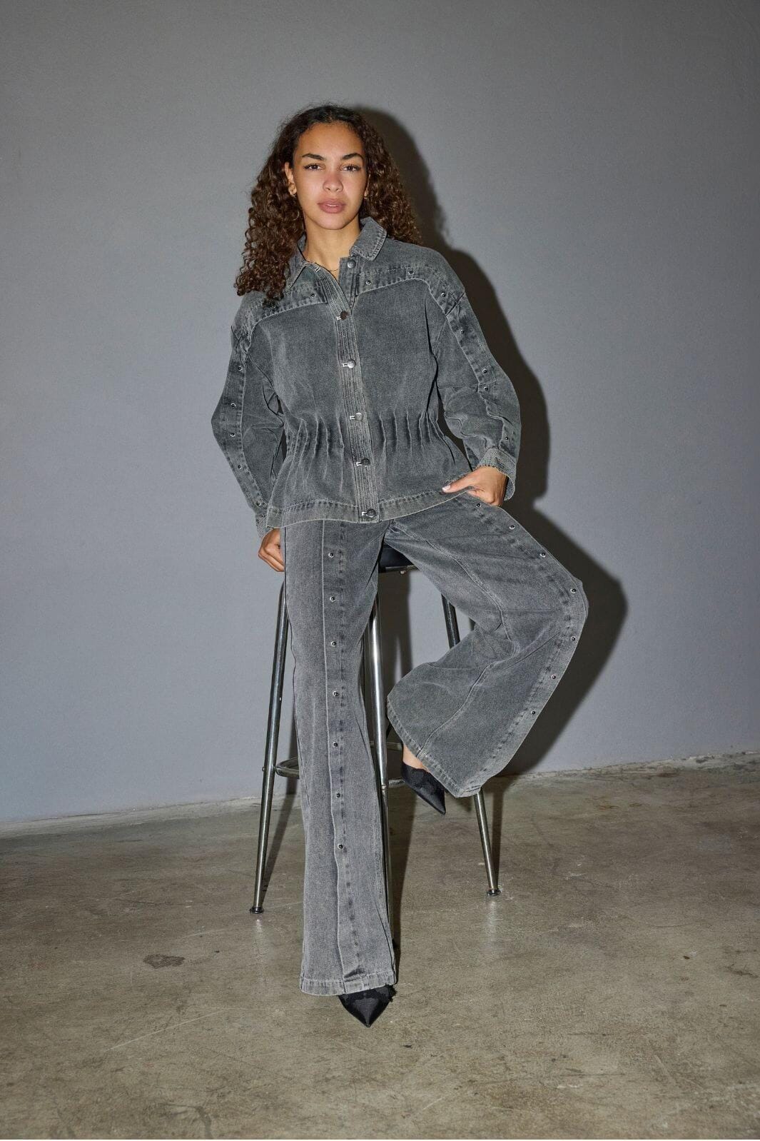 Co´Couture - Kellancc Denim Jacket 40032 - 139 - Mid Grey Jakker 