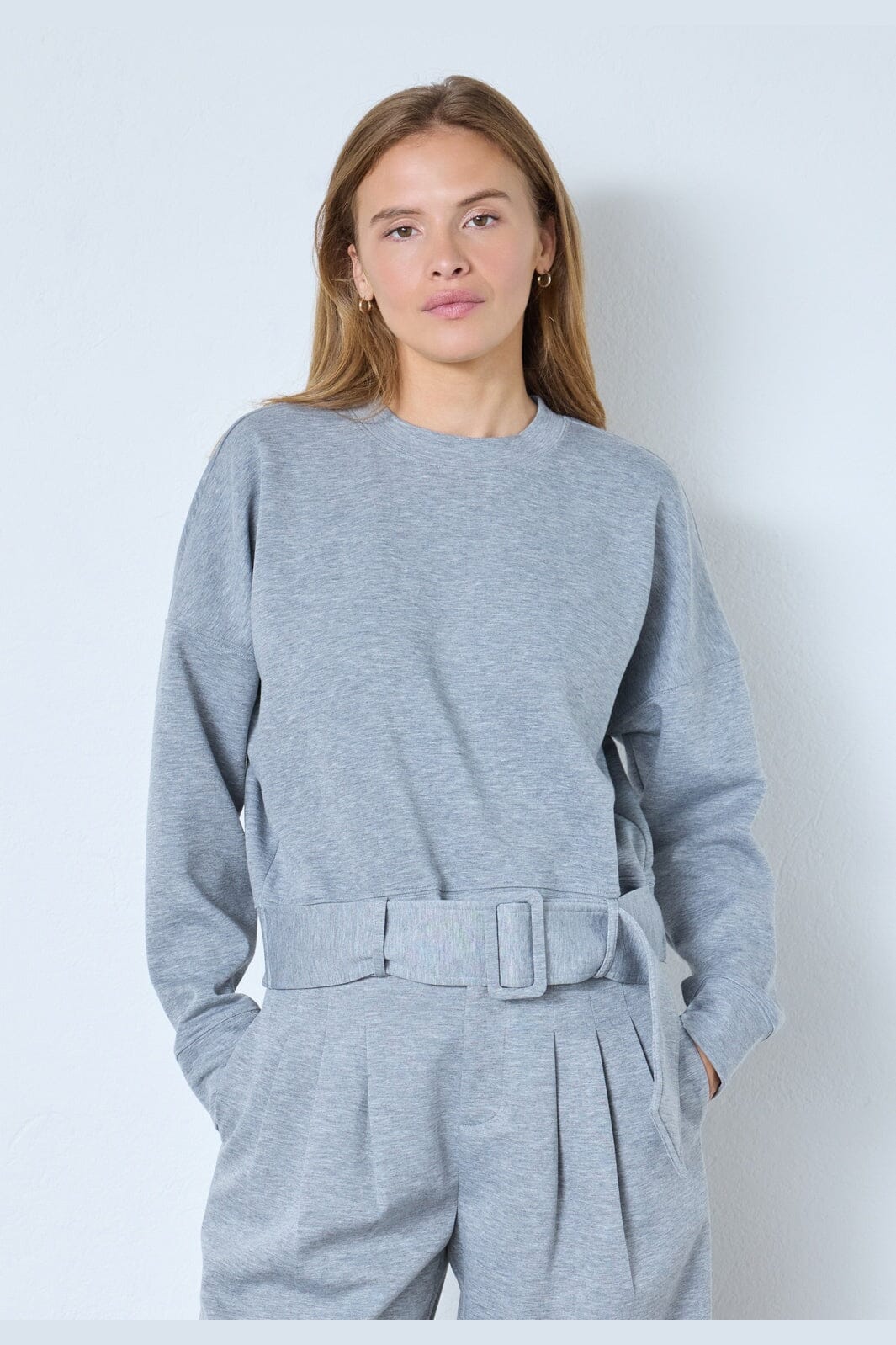 Co´Couture - Lancecc Belt Sweat 47003 - 57 - Grey Melange